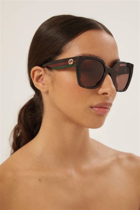 gucci havana sunglasses flip|gucci 59mm square sunglasses.